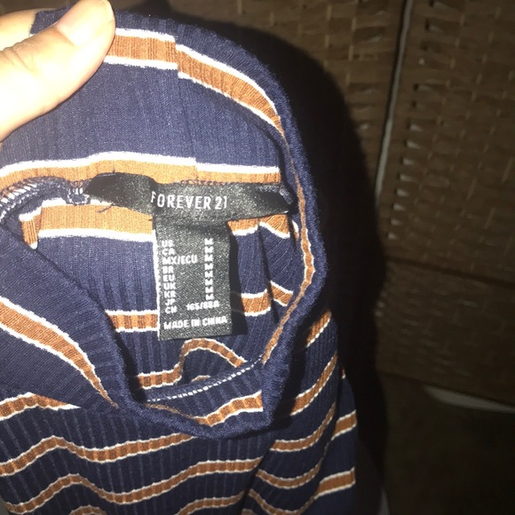Forever 21 striped ribbed dress sz medium Like new - Picture 7 of 10
